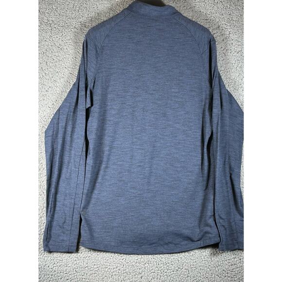 Lululemon Pullover Men 1/4 zip L Blue Sports Long Sleeve Running Jogging Gym - Picture 3 of 10